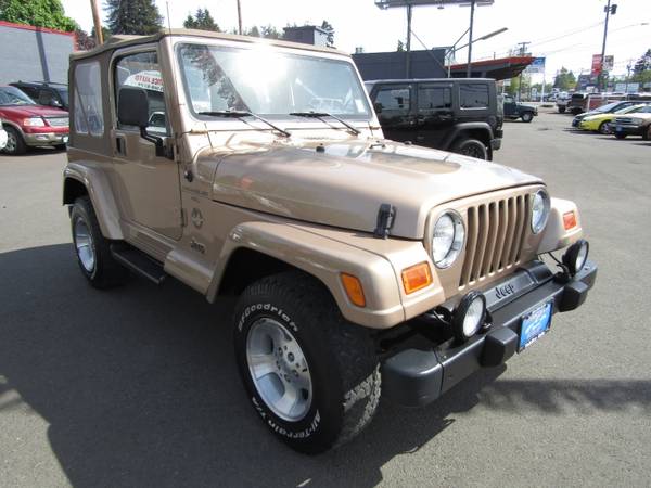 2000 Jeep Wrangler 2dr Sahara GOLD 99K AUTO SO NICE ! - cars & for sale in Milwaukie, OR – photo 5