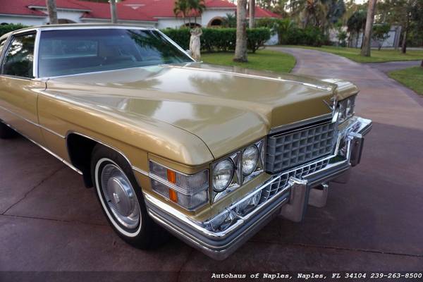 1974 Cadillac Coupe DeVille - 51K Miles, Leather, All Original Survi for sale in Naples, FL – photo 21