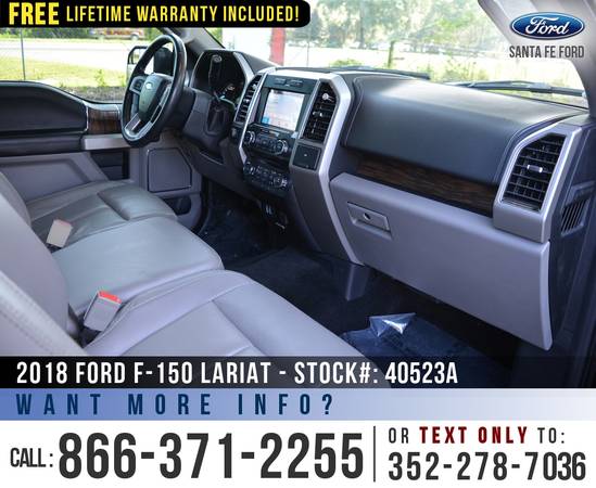 2018 Ford F150 Lariat 4WD *** Leather Seats, SYNC, Touchscreen *** -... for sale in Alachua, FL – photo 16