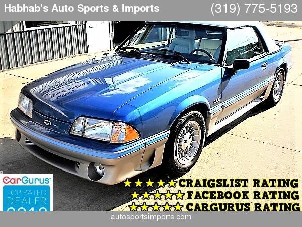 15K ORIGINAL MILES! 1989 FORD MUSTANG GT-SOUTHERN CAR! for sale in Cedar Rapids, IA