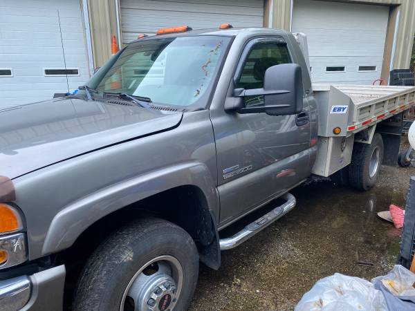 2006 GMC Sierra 3500 diesel flatbed dump 4x4 - - by for sale in Canton, OH – photo 2