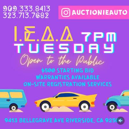 Auction TODAY Tuesday@6pm(75 vehicles)No license needed/Bids start... for sale in Riverside, CA – photo 4