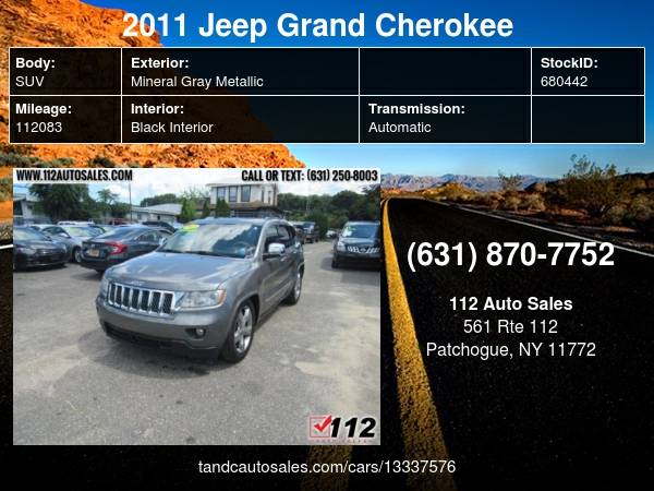 2011 Jeep Grand Cherokee 4WD 4dr Overland - cars & trucks - by... for sale in Patchogue, NY – photo 24