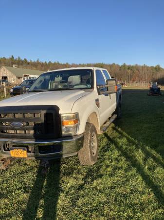 2008 F250 Diesel crew cab 4wd w plow for sale in Greene, NY – photo 2