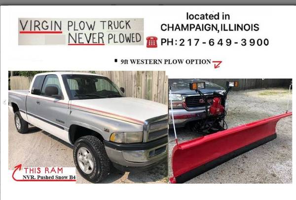 Snow Plow Option - Dodge Ram 4 x 4 - nvr plowed snow yet - cars & for sale in MOLINE, IA – photo 2