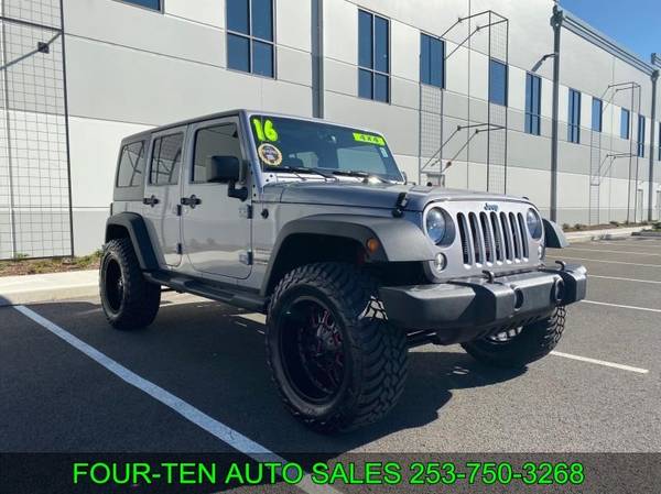 2016 JEEP WRANGLER UNLIMITED 4WD SUV SPORT 4X4 TRUCK *LIFTED, CUSTOM* for sale in Buckley, WA