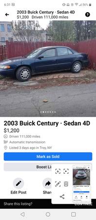 03 Buick Century for sale - cars & trucks - by owner - vehicle... for sale in Troy, NY – photo 2
