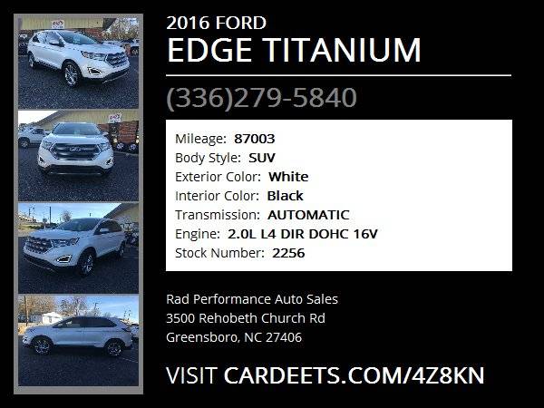 2016 FORD EDGE TITANIUM - - by dealer - vehicle for sale in Greensboro, NC – photo 22