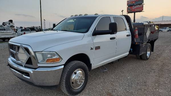 2012 Dodge RAM 3500 4wd Crew Cab 9ft Flatbed Tommy Lift Gate 6.7L Dsl for sale in fort smith, AR – photo 2