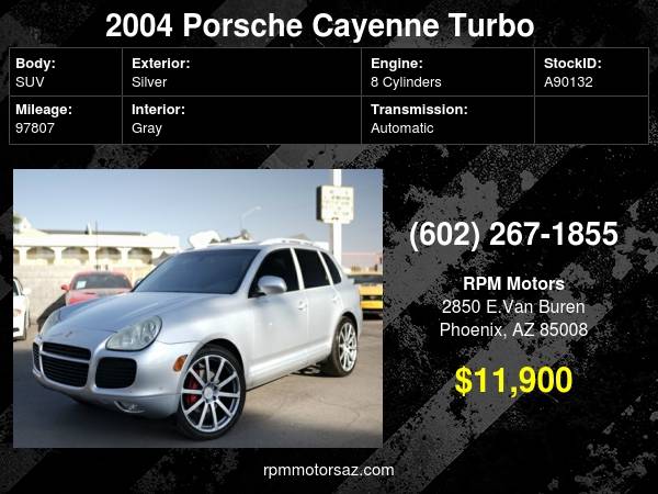 2004 Porsche Cayenne Turbo AWD - cars & trucks - by dealer - vehicle... for sale in Phoenix, AZ
