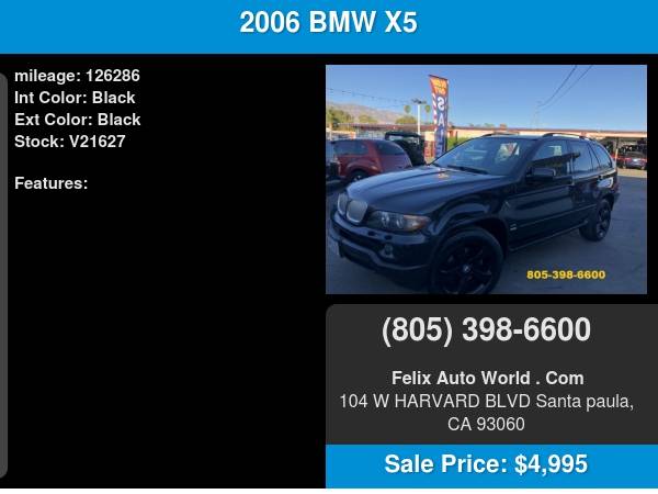 2006 BMW X5 X5 4dr AWD 4.4i www.FelixAutoWorld.com - cars & trucks -... for sale in Santa Paula, CA – photo 14