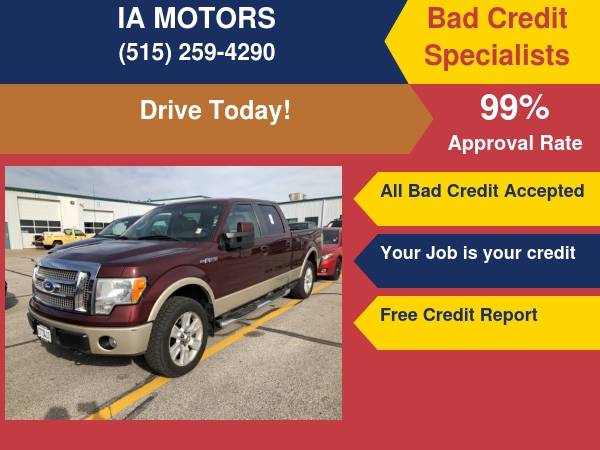 2009 FORD F-150 XL CREW *FR $499 DOWN GUARANTEED FINANCE 4WD... for sale in Des Moines, IA