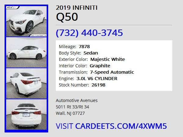 2019 INFINITI Q50, Majestic White - - by dealer for sale in Wall, NJ – photo 22