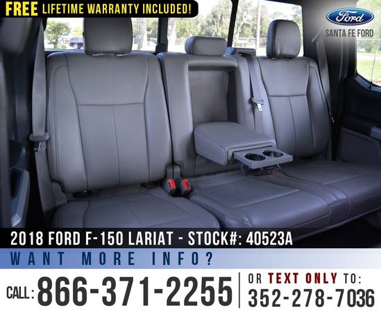 2018 Ford F150 Lariat 4WD *** Leather Seats, SYNC, Touchscreen *** -... for sale in Alachua, FL – photo 15