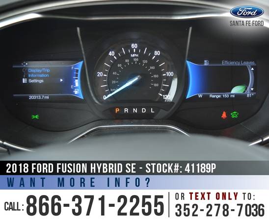 2018 FORD FUSION HYBRID SE Remote Start - Touchscreen - cars for sale in Alachua, FL – photo 16