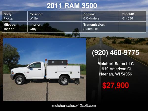 2011 RAM 3500 REG CUMMINS AISIN 4WD BCAM SERVICE TRUCK AIR GEN NEW... for sale in Neenah, WI – photo 21