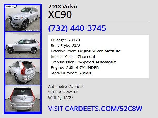 2018 Volvo XC90, Bright Silver Metallic - - by dealer for sale in Wall, NJ – photo 22