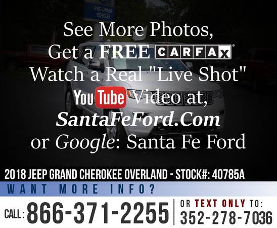 *** 2018 JEEP GRAND CHEROKEE OVERLAND 4X4 *** Sunroof - Camera -... for sale in Alachua, GA – photo 23