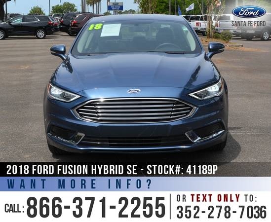 18 Ford Fusion Hybrid SE Leather Seats, Touchscreen - SiriusXM for sale in Alachua, FL – photo 2