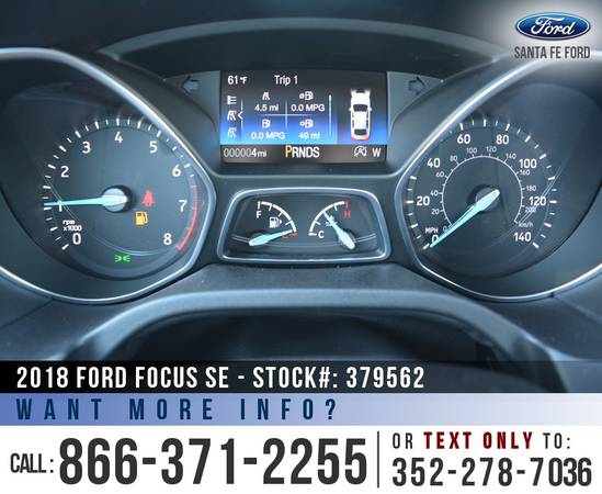2018 FORD FOCUS SE *** Tinted, Backup Camera, SYNC *** for sale in Alachua, FL – photo 11