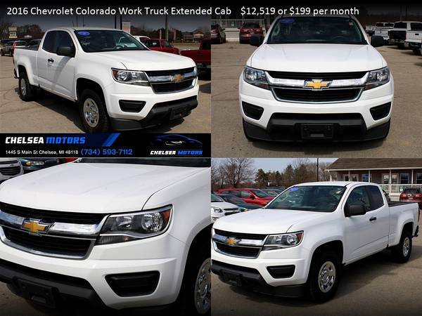212/mo - 2016 Chevrolet Colorado Work Truck Extended Cab - Easy for sale in Chelsea, MI – photo 11