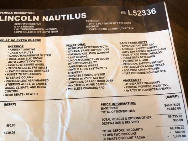 2019 Lincoln Nautilus for sale in Harlingen, TX – photo 8