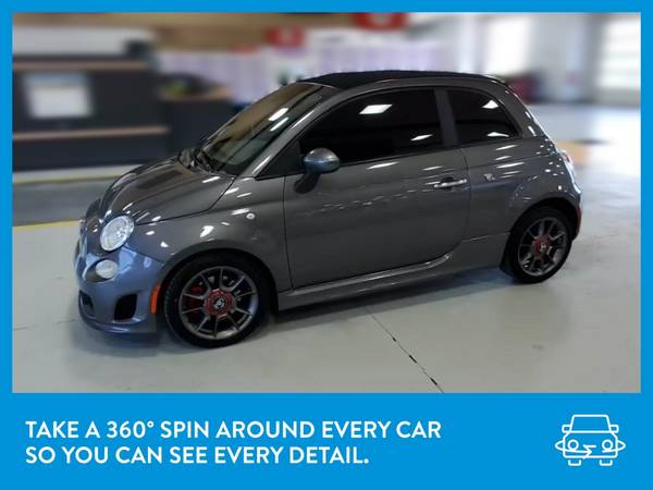 2013 FIAT 500 500c Abarth Cabrio Convertible 2D Convertible Gray for sale in Fort Worth, TX – photo 3