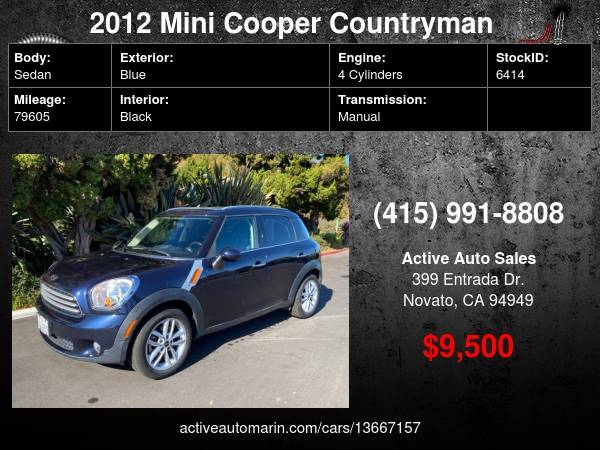 2012 MINI Cooper Countryman, Low Miles! Excellent Condition! SALE! -... for sale in Novato, CA – photo 18