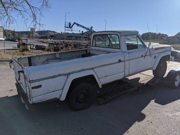 1971 JEEP J4000 GLADIATOR REGULAR CAB LONG BOX 4X4 PICKUP - WHITE -... for sale in Rapid City, SD – photo 4