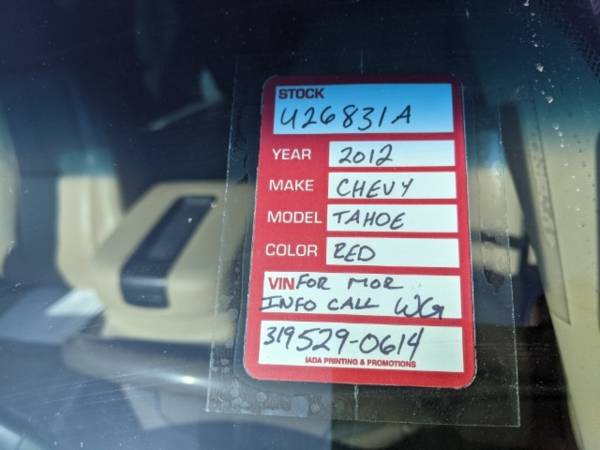 2012 Chevrolet Tahoe 4WD 4D Sport Utility/SUV LT for sale in Waterloo, IA – photo 14