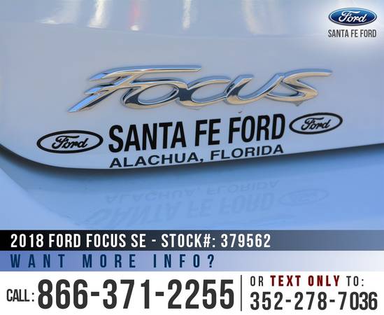 2018 FORD FOCUS SE *** Tinted, Backup Camera, SYNC *** for sale in Alachua, FL – photo 23