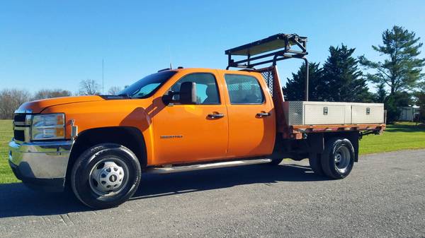 2012 Chevy 3500 HD Crew Cab Diesel Flatbed Truck - cars & trucks -... for sale in Mount Airy, VA – photo 3