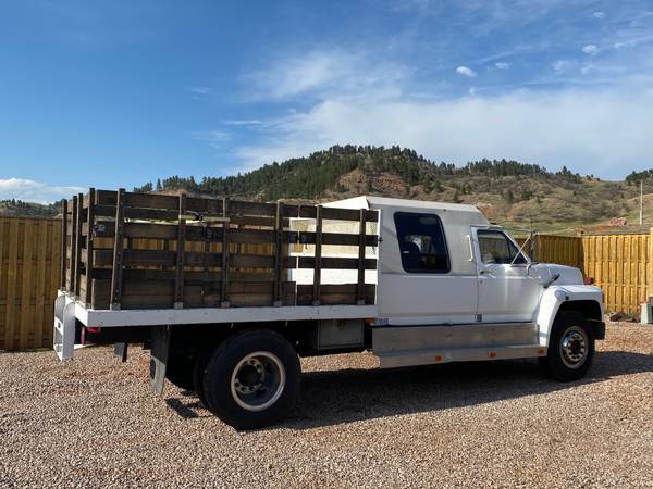 1985 Ford F700 Flat Bed Sleeper Cab Detroit Diesel Must See - cars &... for sale in Spearfish, SD – photo 6