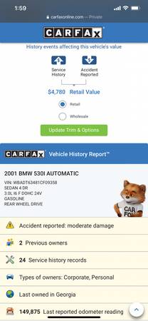 2001 BMW 530i 5 series - New Tires - Well Maintained - Passed... for sale in Atlanta, GA – photo 15
