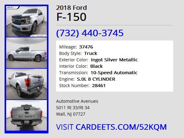 2018 Ford F-150, Ingot Silver Metallic - - by dealer for sale in Wall, NJ – photo 22