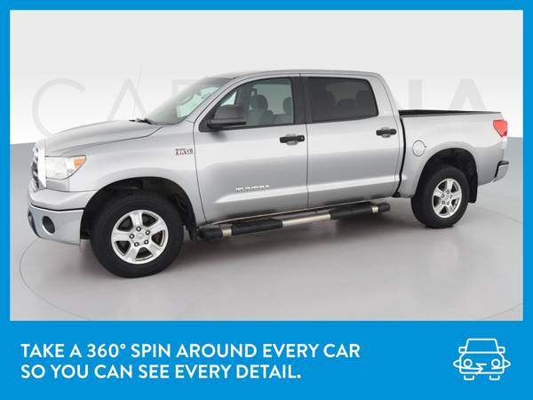 2012 Toyota Tundra CrewMax Pickup 4D 5 1/2 ft pickup Silver for sale in Atlanta, CA – photo 3