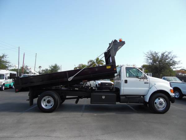 Ford F750 Flatbed 16 DUMP BODY TRUCK Dump Work flat bed DUMP TRUCK for sale in south florida, FL – photo 8