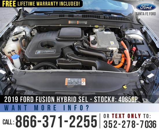 *** 2019 Ford Fusion Hybrid SEL *** ActiveX Seats - Bluetooth -... for sale in Alachua, FL – photo 10