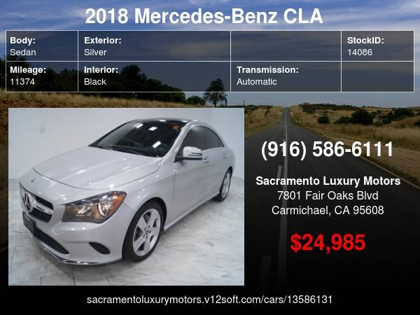 2018 Mercedes-Benz CLA CLA 250 ONLY 11K MILES CLA250 LOADED C300... for sale in Carmichael, CA – photo 24