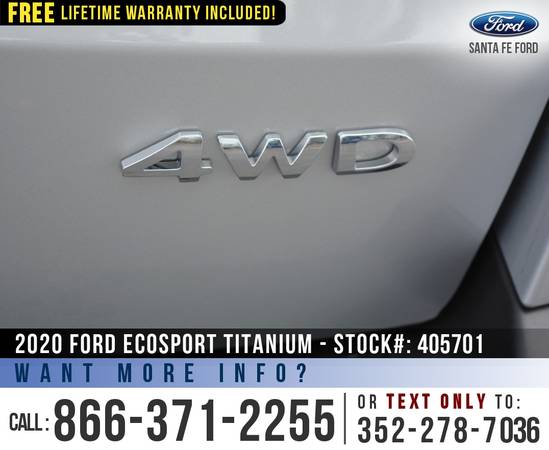 2020 FORD ECOSPORT TITANIUM SAVE Over 7, 000 off MSRP! for sale in Alachua, FL – photo 22
