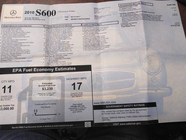 2010 MERCEDES-BENZ S600 ~~ Bi-TURBO V-12 ~~ Low Miles ~~ WOW - cars... for sale in SAINT PETERSBURG, FL – photo 16