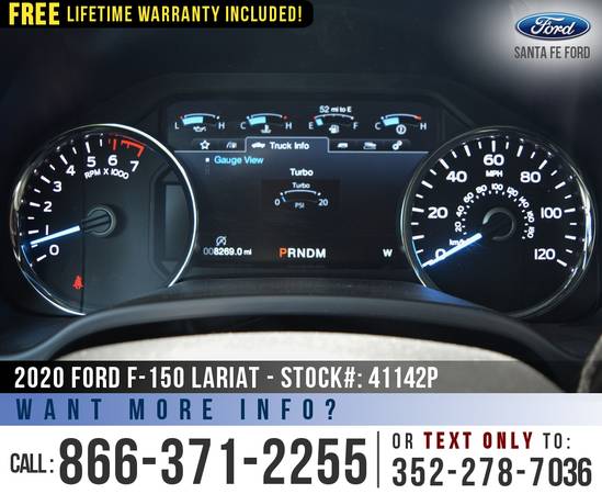 2020 FORD F150 LARIAT 4WD Warranty - Tonneau Cover - SYNC for sale in Alachua, FL – photo 16