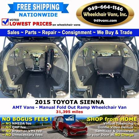 2015 Toyota Sienna L Wheelchair Van AMT Vans - Manual Fold Out Ramp for sale in Other, TX – photo 14
