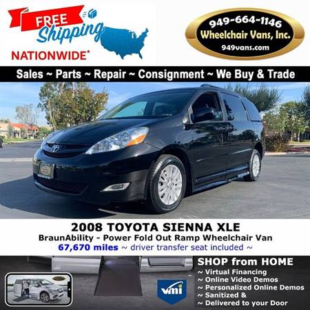 2008 Toyota Sienna XLE Wheelchair Van BraunAbility - Power Fold Out... for sale in LAGUNA HILLS, OR – photo 8
