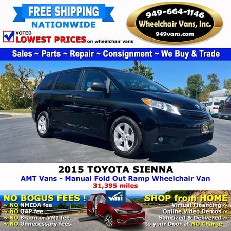 2015 Toyota Sienna L Wheelchair Van AMT Vans - Manual Fold Out Ramp for sale in Other, TX – photo 5