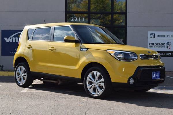 2016 *Kia* *Soul* *5dr Wagon Automatic +* YELLOW - cars & trucks -... for sale in Denver, NM – photo 2