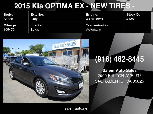 2015 Kia OPTIMA EX - GOOD ON GAS - GREAT COMMUTER CAR - NEW TIRES for sale in Sacramento , CA – photo 20