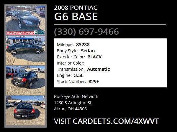 2008 PONTIAC G6 BASE - Easy Terms, Test Drive Today! - cars & trucks... for sale in Akron, OH – photo 22