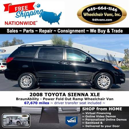 2008 Toyota Sienna XLE Wheelchair Van BraunAbility - Power Fold Out... for sale in LAGUNA HILLS, OR – photo 6