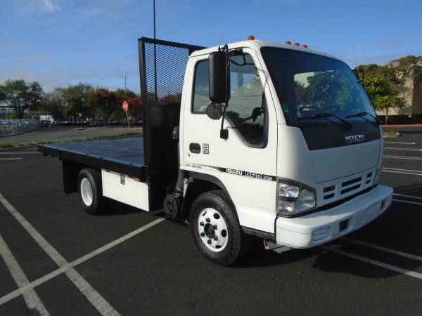 2007 ISUZU NPR HD WITH 12' FLAT BED for sale in San Leandro, CA